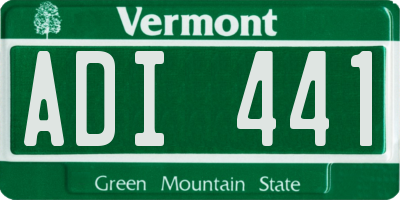 VT license plate ADI441