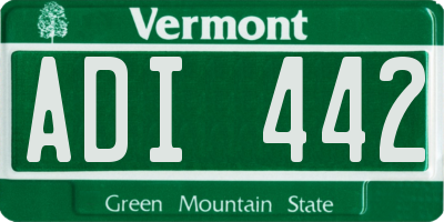 VT license plate ADI442