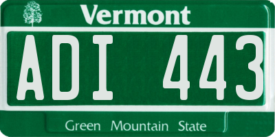 VT license plate ADI443