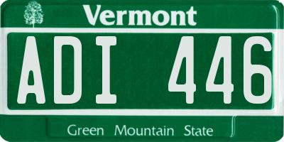 VT license plate ADI446