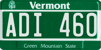 VT license plate ADI460