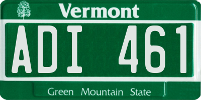 VT license plate ADI461