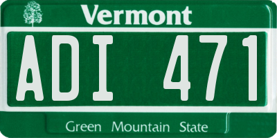 VT license plate ADI471