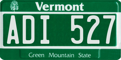 VT license plate ADI527