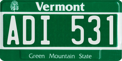 VT license plate ADI531
