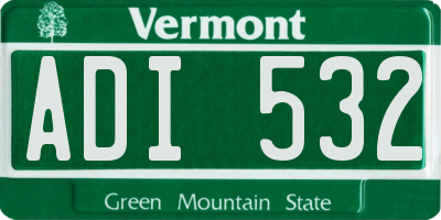 VT license plate ADI532