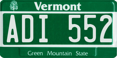 VT license plate ADI552