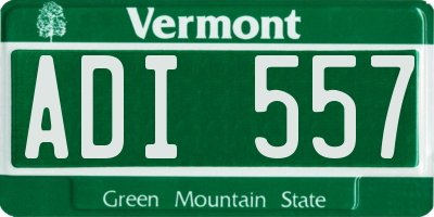 VT license plate ADI557