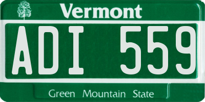 VT license plate ADI559