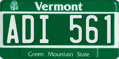VT license plate ADI561