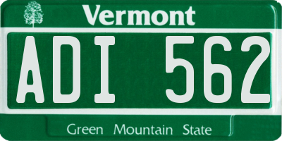 VT license plate ADI562