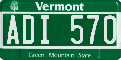 VT license plate ADI570