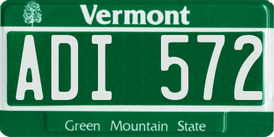 VT license plate ADI572