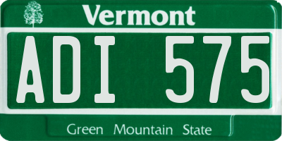 VT license plate ADI575