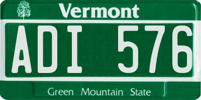 VT license plate ADI576