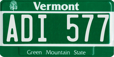 VT license plate ADI577