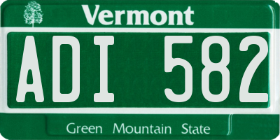 VT license plate ADI582