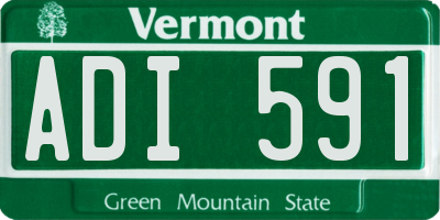VT license plate ADI591