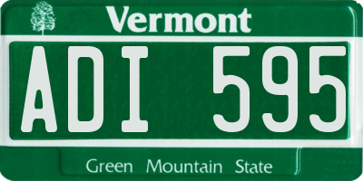 VT license plate ADI595