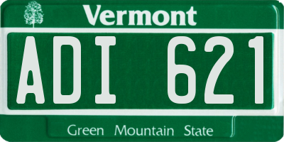 VT license plate ADI621