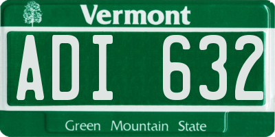 VT license plate ADI632