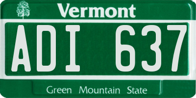 VT license plate ADI637
