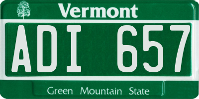 VT license plate ADI657