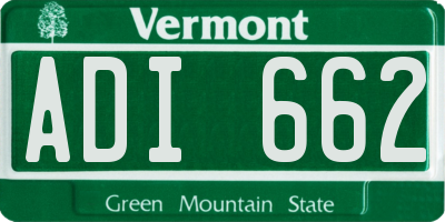 VT license plate ADI662