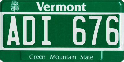 VT license plate ADI676