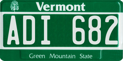VT license plate ADI682