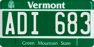 VT license plate ADI683