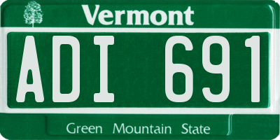 VT license plate ADI691