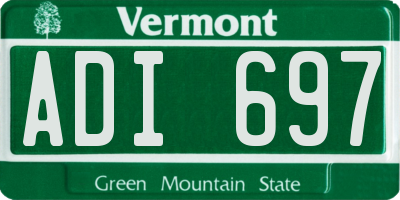 VT license plate ADI697