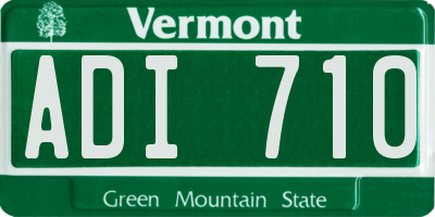 VT license plate ADI710
