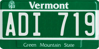 VT license plate ADI719