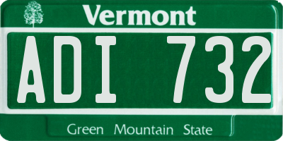 VT license plate ADI732