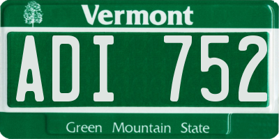 VT license plate ADI752