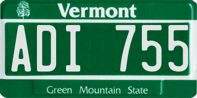 VT license plate ADI755