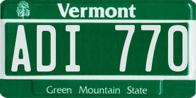 VT license plate ADI770