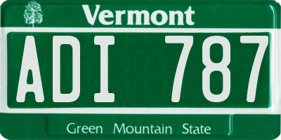 VT license plate ADI787