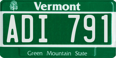 VT license plate ADI791