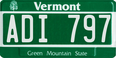 VT license plate ADI797