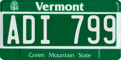 VT license plate ADI799