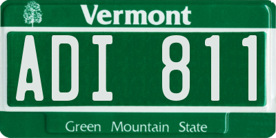 VT license plate ADI811