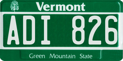 VT license plate ADI826