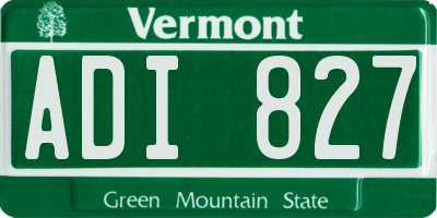 VT license plate ADI827