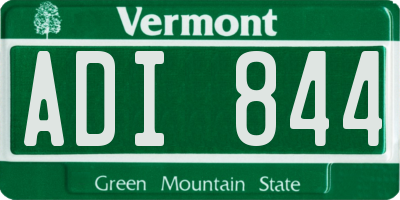 VT license plate ADI844