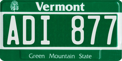 VT license plate ADI877