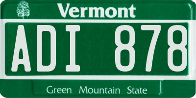 VT license plate ADI878