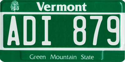 VT license plate ADI879